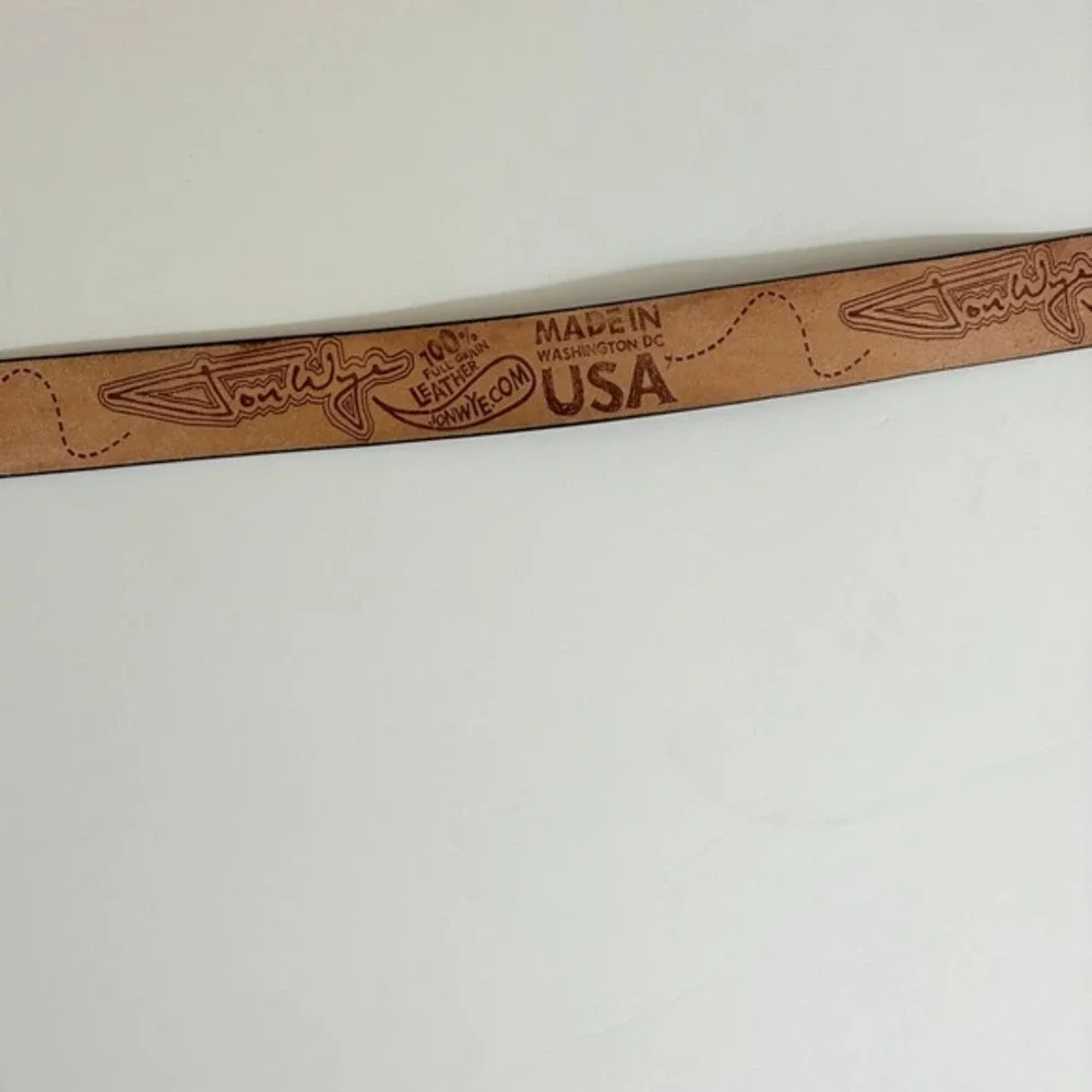 Unisex JON WYE Leather Paisley Belt Western‎ Retro Made in USA Men Women 46.5